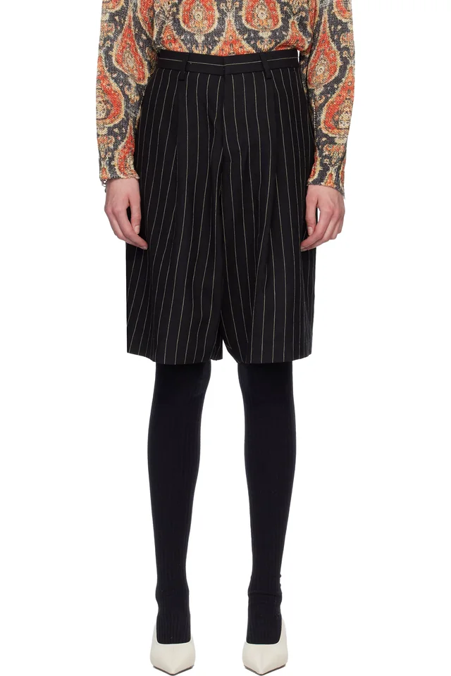Black Jumbo Tailored Shorts, image 1 of 1 from SSENSE