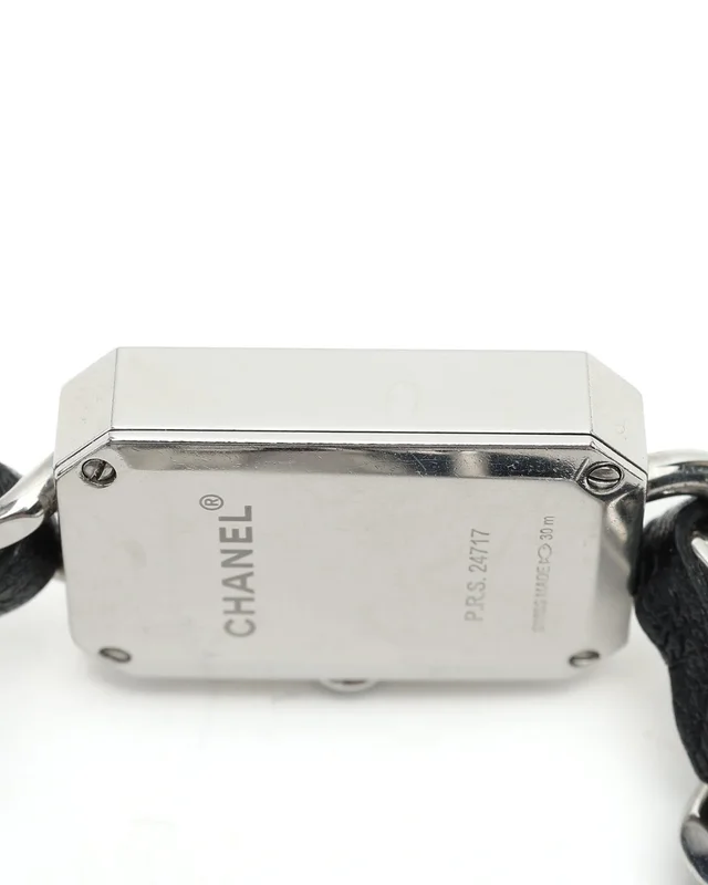 Chanel Première Chaîne 16mm Stainless Steel Black Dial Watch in Black from A Retro Tale, photo 6 of 9