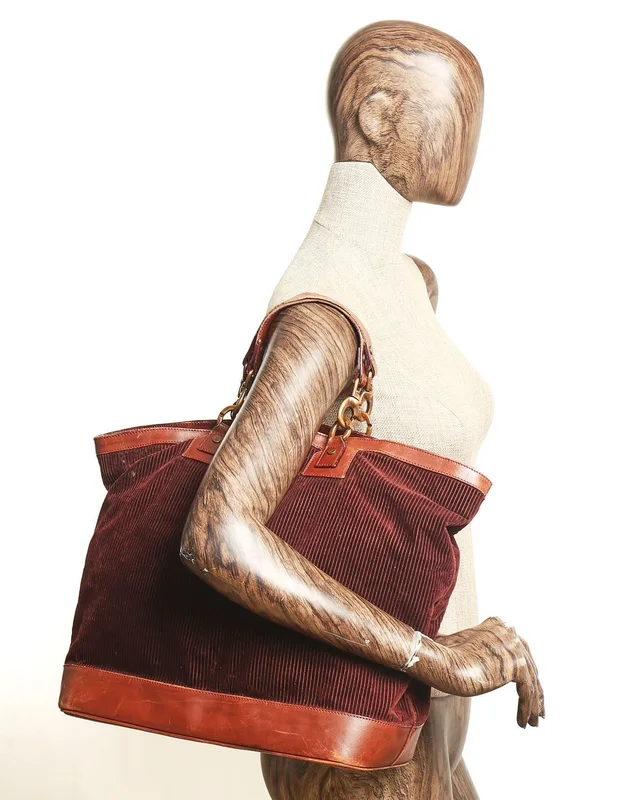 Celine Corduroy Tote Bag in Leather from A Retro Tale, photo 10 of 10