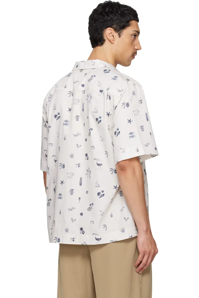 Paul Smith Off-White S/S Casual Fit Shirt, photo 3 of 4 from SSENSE