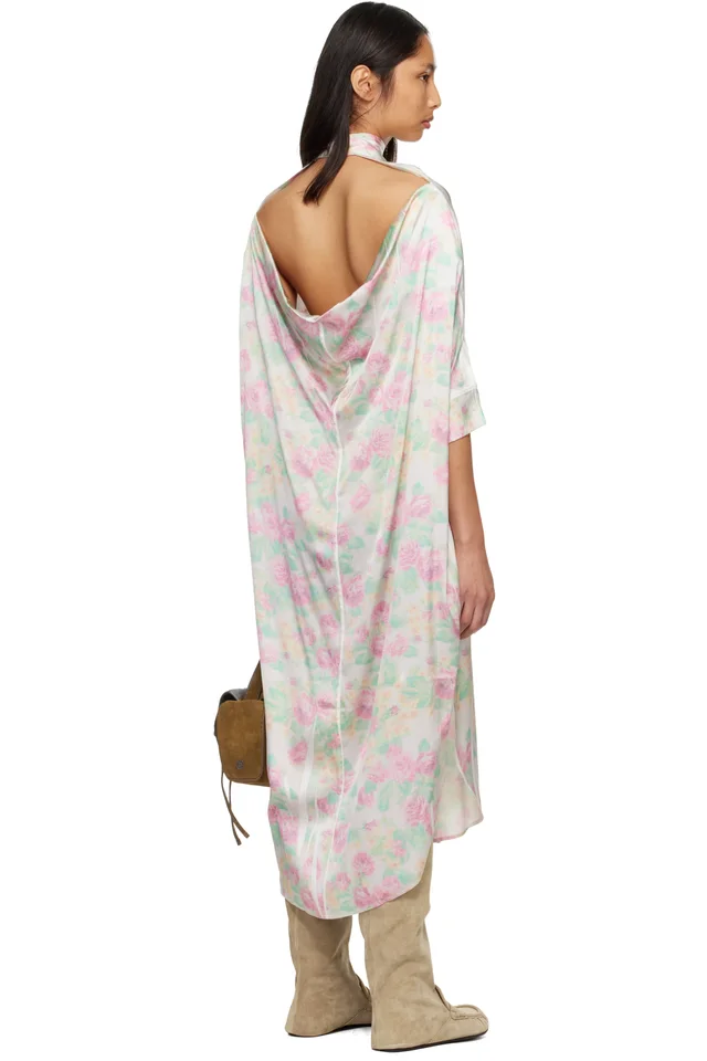 Acne Studios Multicolor Blouse Midi Dress, photo 3 of 4 from SSENSE