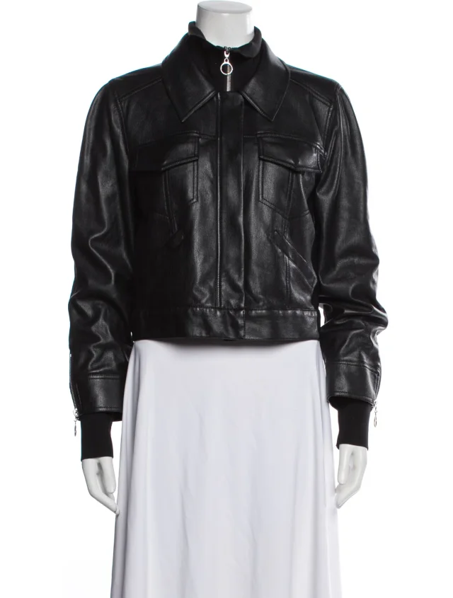 SIMKHAI Biker Jacket in black from The RealReal