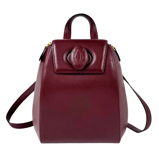 Cartier Backpack Burgundy in Burgundy Leather from The Reluxe