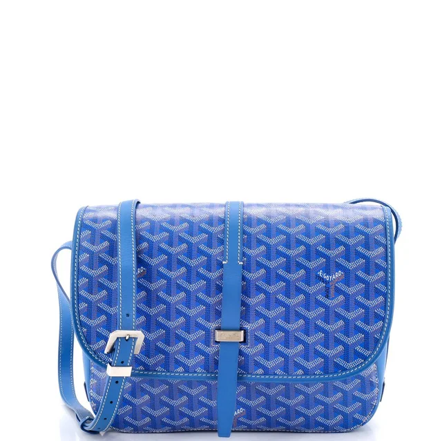 Goyard Mm Belvedere Ii Messenger Bag Coated Canvas in blue Coated canvas from Poshmark, photo 1 of 1