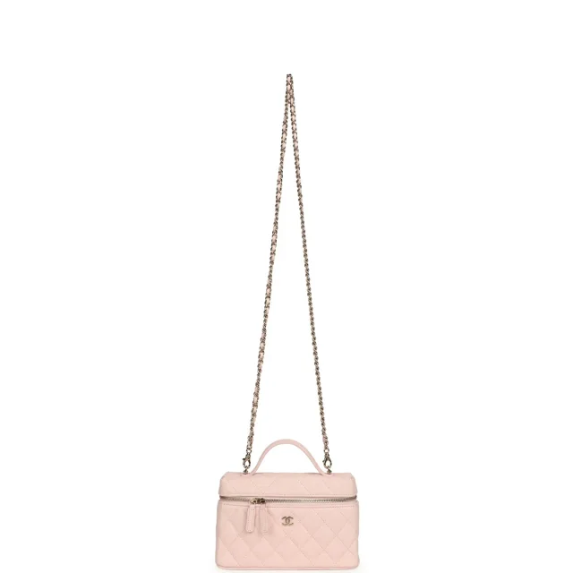 Chanel Top Handle Long Vanity Case in Pink Caviar leather from Madison Avenue Couture, photo 7 of 9