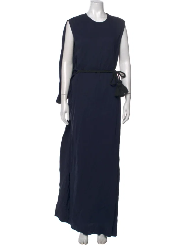 Lanvin Crew Neck Long Dress in blue from The RealReal