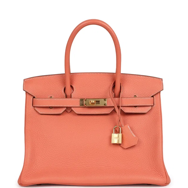 Hermès Birkin 30 Crevette Clemence Gold Hardware in Clemence leather from Madison Avenue Couture