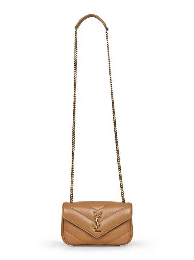 Saint Laurent Loulou Crossbody Bag — Beige Calf Leather in Beige Calfskin from HEWI