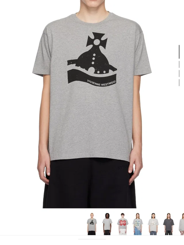 Vivienne Westwood Gray Sunken Orb Classic T-Shirt in gray|black from Poshmark