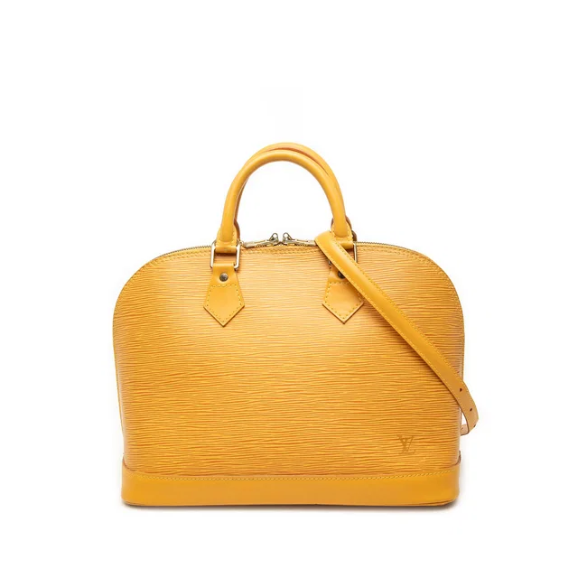 Yellow Louis Vuitton Epi Alma PM Handbag in Yellow Leather from Designer Revival