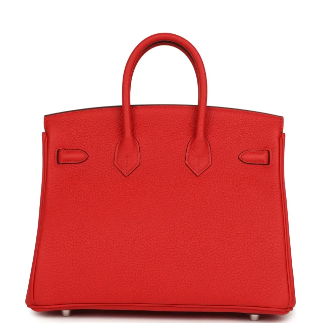 Hermès Birkin 25 Rouge Radieux Togo Palladium Hardware in Red Togo leather from Madison Avenue Couture, photo 4 of 9