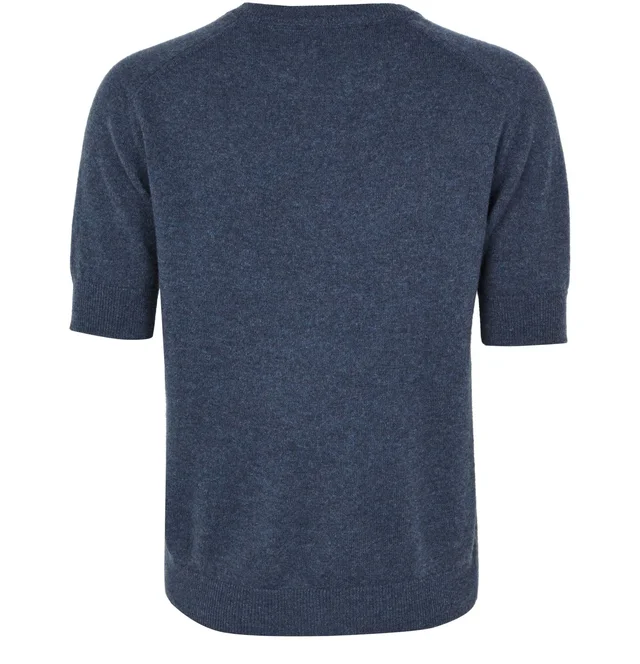 LISA YANG Kenza crew neck cashmere sweater in Blue 100% cashmere, photo 3 of 6 from 24S (US)