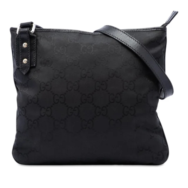 Black Gucci GG Nylon Crossbody in Black Nylon from Designer Revival, photo 1 of 1