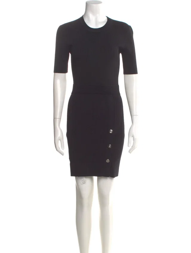 SIMKHAI Crew Neck Mini Dress in gray from The RealReal