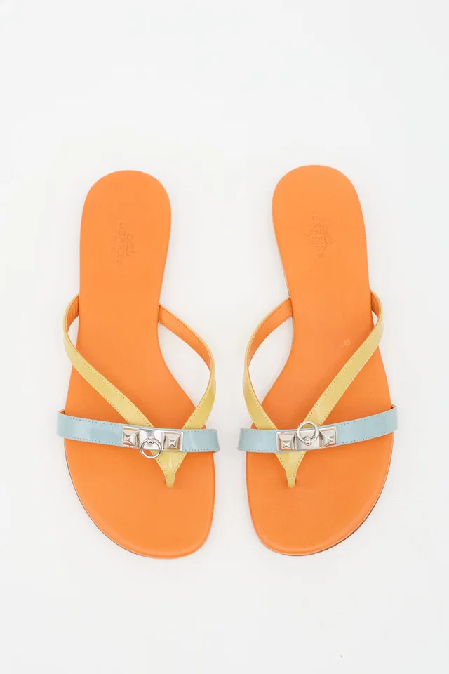 Hermès Leather Corfou Sandal in Leather from VSP Consignment