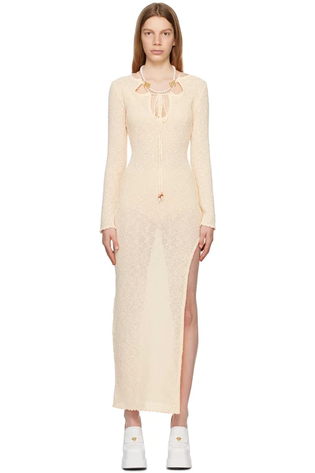Casablanca Off-White Cutout Maxi Dress, image 1 of 1 from SSENSE