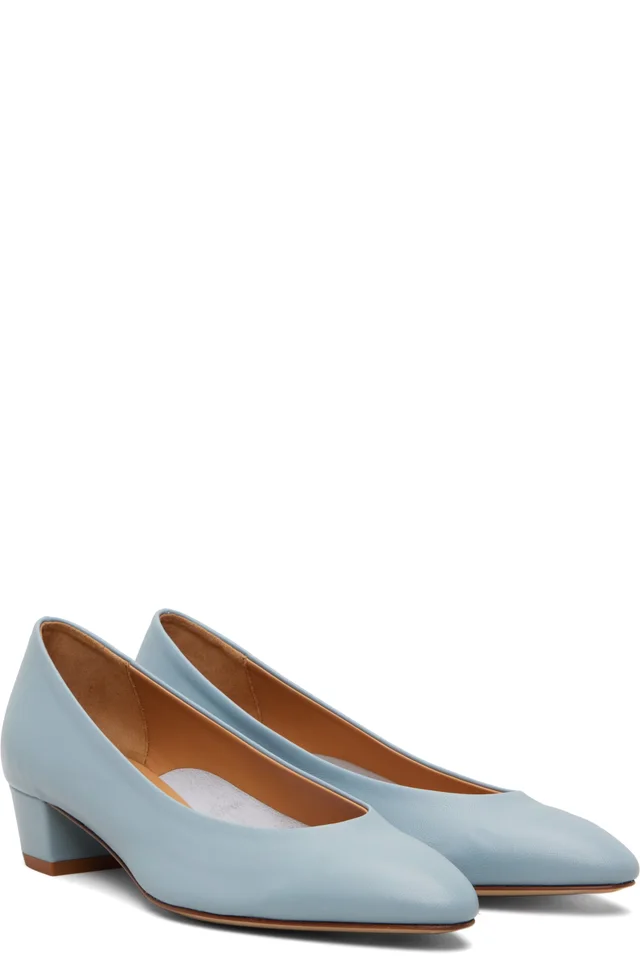 Aeyde Blue Helia Low-Cut Heels, photo 4 of 5 from SSENSE