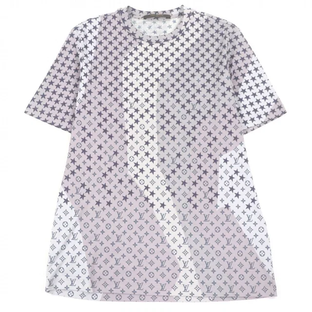 Louis Vuitton Monogram Star All Over Print Crew Neck Short Sleeve T-Shirt Cut from The Reluxe