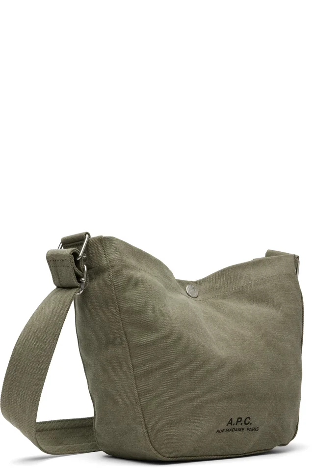 A.P.C. Khaki Journal Small Satchel, photo 2 of 4 from SSENSE