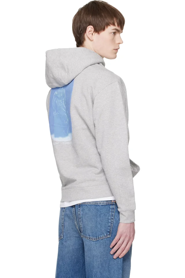 Carne Bollente Gray Sadao Hasegawa 'Echoes of Eros' Hoodie, photo 3 of 4 from SSENSE