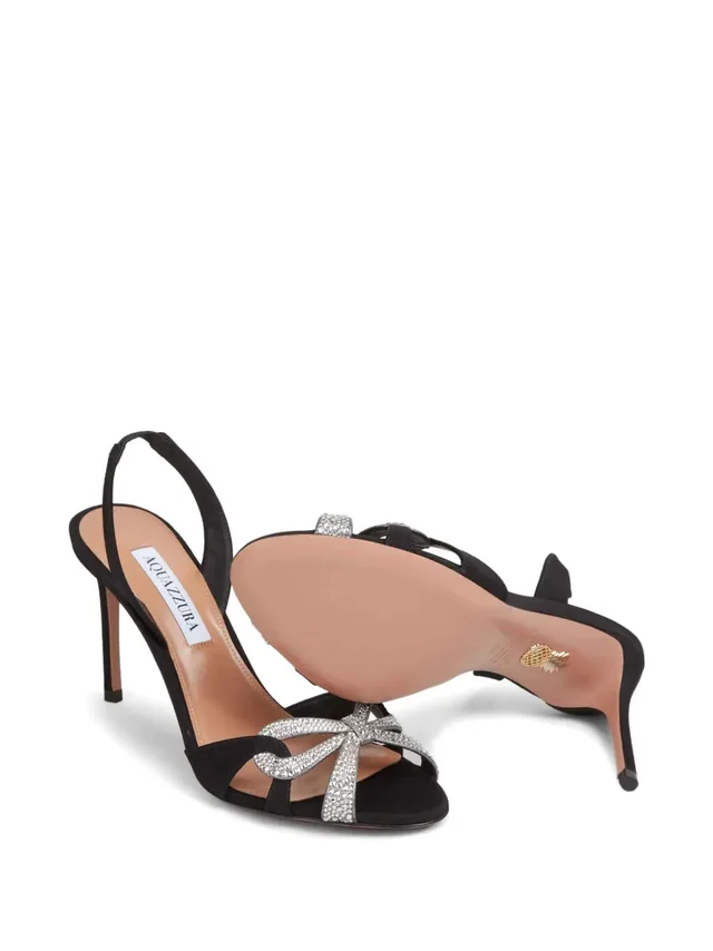 Aquazzura Crystal-embellished slingback high heels, photo 4 of 5 from SENSER