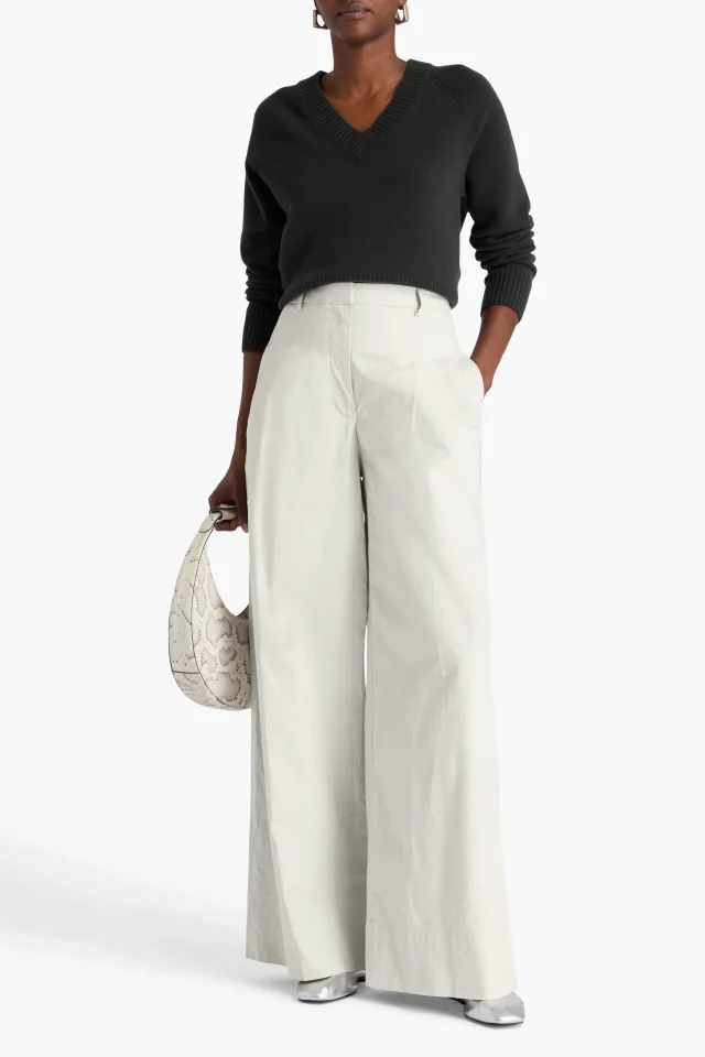 3.1 Phillip Lim Cotton-Blend Canvas Wide-Leg Pants, photo 2 of 4 from THE OUTNET