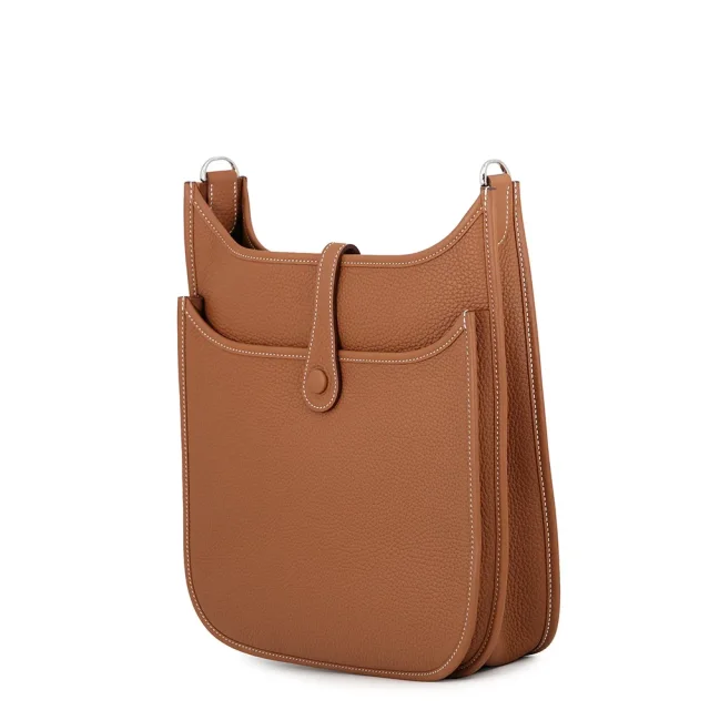 Hermès Evelyne3 Gold Taurillon Clemence Size PM in Gold Clemence leather from GALLERY RARE, photo 2 of 6