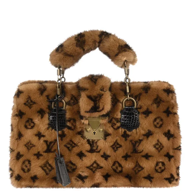 Louis Vuitton Monogram Mink Fabuleux Handbag M92700 in Crocodile from AMORE Vintage Tokyo