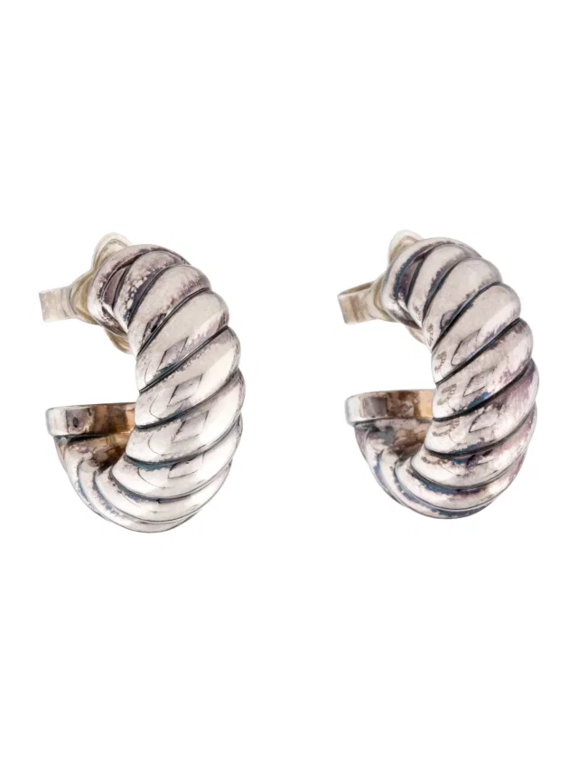 David Yurman Sculpted Cable Shrimp Earrings in multicolor from The RealReal