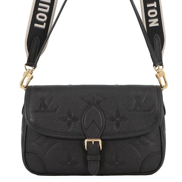 Louis Vuitton Shoulder Bag Monogram Empreinte Diane 2-Way Black in Black Canvas from The Reluxe