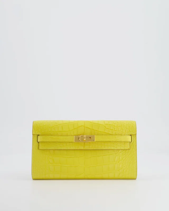Hermès Kelly To Go Bag in Yellow Crocodile from Sellier