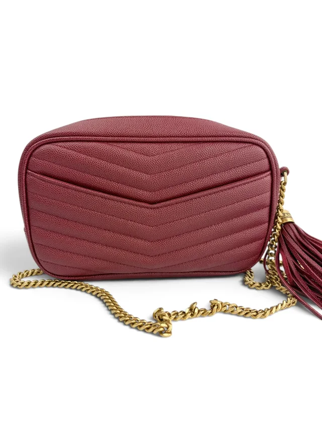 Saint Laurent Lou Mini Camera Bag in Red Calfskin from Season 2 Consign, photo 3 of 10