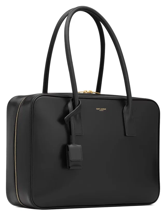 Saint Laurent Sac De Jour Shoulder Bag — Black Lamb Leather in Black Lambskin from HEWI