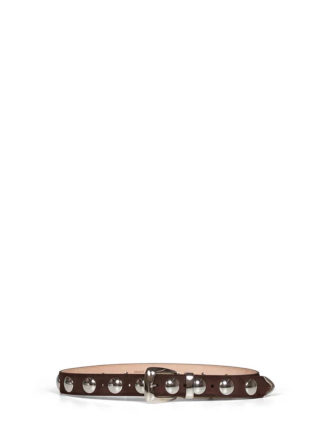 Khaite Benny Belt — Brown Calfskin in Brown Calfskin from HEWI