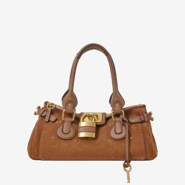 Chloé Shoulder Bag — Brown Suede in Brown Suede from HEWI