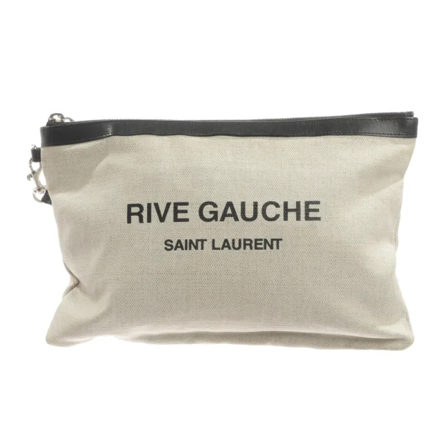 Saint Laurent RIVE GAUCHE CLUTCH Beige in Weiß from Buddy And Selly