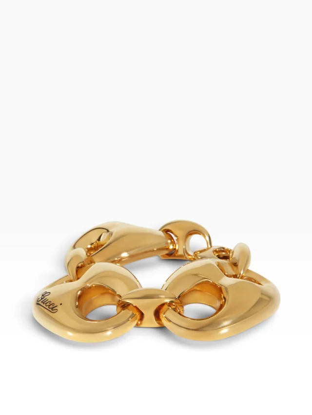 Gucci Plated Mariners Link Bracelet in Gold Yellow Gold from Season 2 Consign, photo 2 of 3