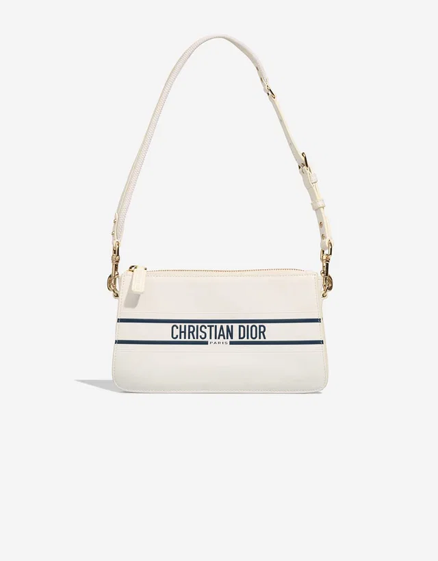 Dior Shoulder Bag Calf White in White Calfskin from SACLÀB