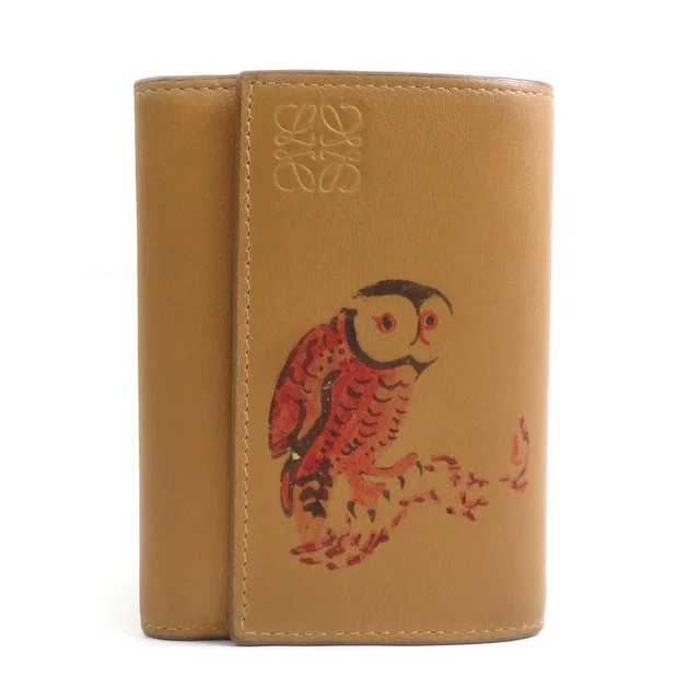 Loewe Trifold Wallet Owl in Leather from The Reluxe