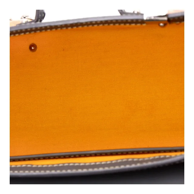 Goyard Structured Saigon Top Handle Bag Coated Canvas with Leather Mini in gray Coated canvas from Rebag, photo 5 of 7