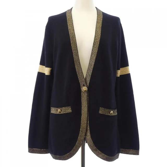 Chanel Cardigan Black in Black Cashmere from The Reluxe
