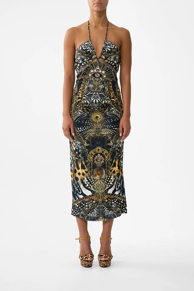 Camilla eBoutique CUT OUT SLEEVELESS JERSEY HALTER NECK DRESS FELINE FOLKLORE from CAMILLA, photo 1 of 1