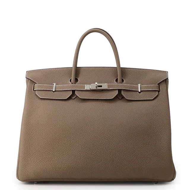 Hermès Birkin Etoupe Togo Leather Size 40 in Taupe Togo leather from GALLERY RARE