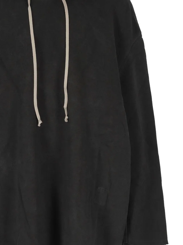Rick Owens Drkshdw drawstring raw-cut hoodie, photo 3 of 7 from SENSER