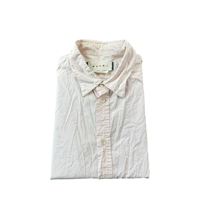Marni Light Pink Cotton Men's Short Sleeve Button Front Size 52 in pink from Poshmark, photo 1 of 1