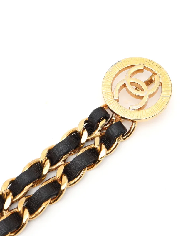Chanel Double Leather Chain Belt, Size 75 in Leather from A Retro Tale, photo 3 of 4