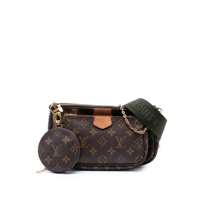 Brown Louis Vuitton Monogram Multi Pochette Accessoires Satchel in Brown Coated canvas from Designer Revival