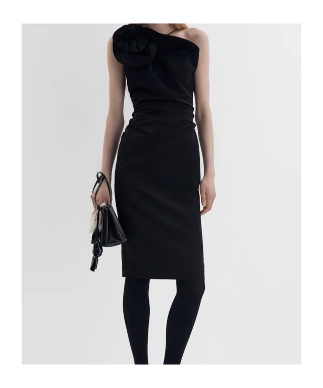 Magda Butrym Rose One-Shoulder Midi Dress, photo 3 of 3 from SENSER