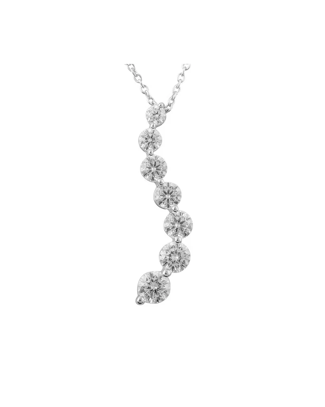 Lab Grown Diamonds Silver 1.00 ct. tw. Lab-Grown Diamond Pendant, image 1 of 1 from Rue La La