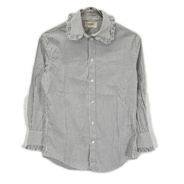 Celine Hedi Slimane Era Cotton Shirt Blouse 34 in White from The Reluxe